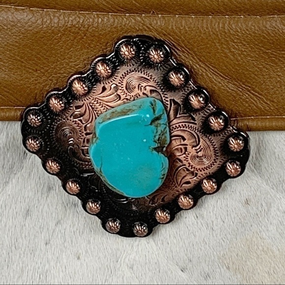 BOHO jeweled calf hair & leather mini crossbody - Picture 3 of 8